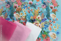 Puuvillane_trikotaaž_Sinisel_taustal_kirjud_linnudlilled_paneelkangas_-osaliselt-sinine